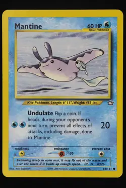 Mantine - 64 - Neo Genesis - Pokemon Card - Near Mint - Image 1
