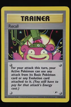 Recall - 116 - Gym Heroes - Pokemon Card - Near Mint - Image 1