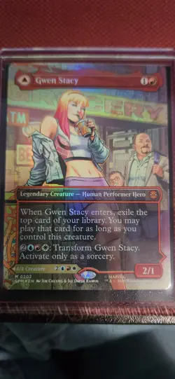 Gwen Stacy (0202) (Borderless) Foil, Marvel's Spider-Man Magic: The Gathering - Image 1