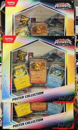 Pokemon TCG - Prismatic Evolutions - Poster Collection Sealed Box New Lot Of 3 - Image 1