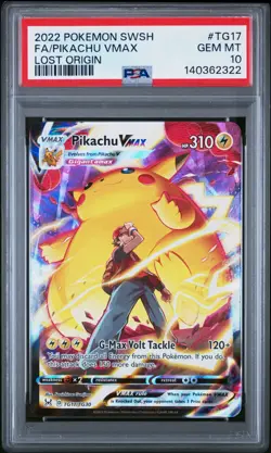 PSA 10 Pikachu VMAX Full Art LOST ORIGIN TG17/TG30 GEM MINT Graded Pokemon Card - Image 1