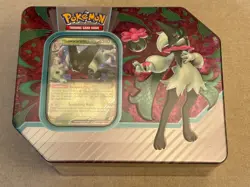 Pokemon Meowscarada ex Paldea Partners Legends authentic sealed tin 5 packs - Image 1