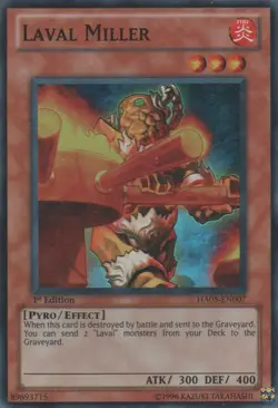 Yugioh! LP Laval Miller - HA05-EN007 - Super Rare - 1st Edition Lightly Played, - Image 1
