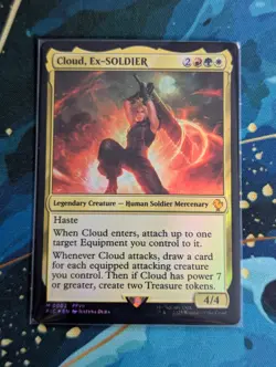 MTG Cloud, Ex-SOLDIER FOIL - NM - FIC Commander: Final Fantasy - Image 1