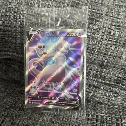SEALED Mewtwo V SWSH229 Black Star Promo Full Art Holo Pokemon GO TCG 2022 - Image 1