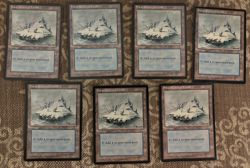 Magic The Gathering TCG MTG Snow-Covered Island Ice Age Land NP(no play)/LP - Image 1