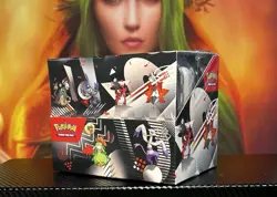 Pokemon TCG: S&V Black Bolt & White Flare Unova Mini Tin Display - Image 1