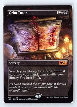 Grim Tutor (Alternate Art) Near Mint - Core Set 2021 315 Magic: The Gathering - Image 1