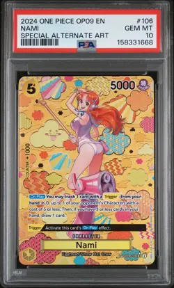 One Piece Nami OP09-106 Special Alternate Art PSA 10 Gem Mint - Image 1