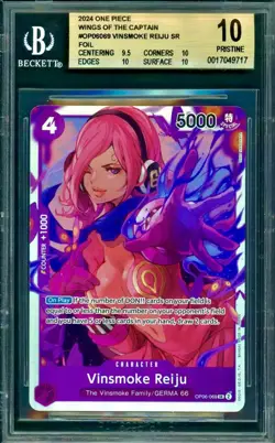 Pristine BGS 10 Vinsmoke Reiju 2024 One Piece Wings of the Captain SR Foil Holo - Image 1