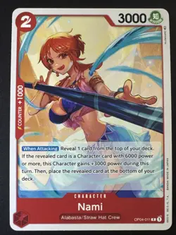 Nami OP04-011 ( Common ) Kingdoms of Intrigue ONE PIECE Card Japanese Near Mint - Image 1