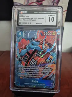 2025 One Piece Premium Booster Best Vol. 2 Rare Jinbe CGC 10 - Image 1