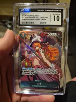 Nami Premium Collection Best Selection Vol. 1 OP02-036 One Piece CGC Gem Mint 10 - Image 1