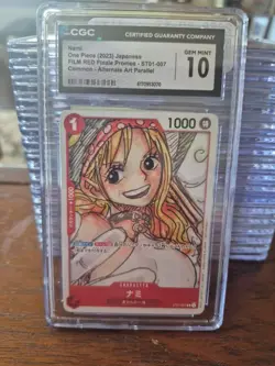 One Piece CGC 10 Nami C Promo 2023 ST01-007 Film Red Japanese - Image 1