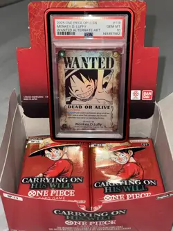 Monkey D. Luffy PSA 10 English One Piece OP13-118 Wanted Poster 2025 SP Alt Art - Image 1