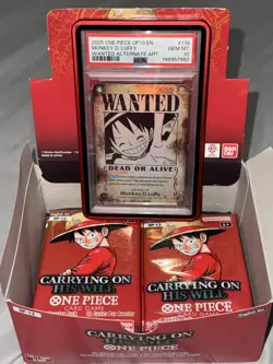 Monkey D. Luffy PSA 10 English One Piece OP13-118 Wanted Poster 2025 SP Alt Art - Image 2