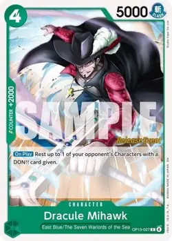 Dracule Mihawk OP15-027 Common Adventure on Kami's Island One Piece Near Mint - Image 1