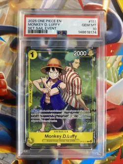 2025 One Piece Monkey D. Luffy 2025 Learn Together Set Sail OP10-111 PSA 10 - Image 1