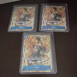 Bandai One Piece Card Game Sabo OP05-040 Blue Holo Alternate Art Character Lot 3 - Image 1