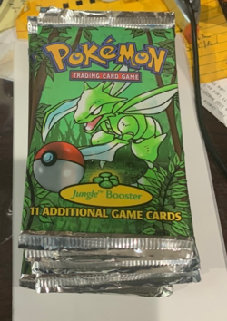 Rare 1999 Pokemon TCG Jungle Booster Pack Scyther Art - Sealed - Image 1