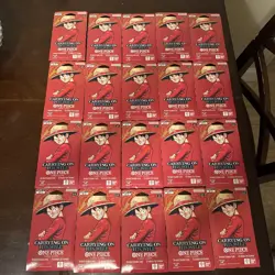 One Piece TCG OP-13 Carrying On His Will Sleeved Booster Pack Lot of 20 Packs - Image 1