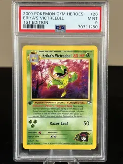 2000 POKEMON GYM HEROES 1ST EDITION #26 ERIKA'S VICTREEBEL PSA 9 - Image 1