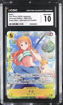 ONE PIECE NAMI EB03-053 ALT ART CGC 10 GEM MINT HEROINES EDITION - Image 1