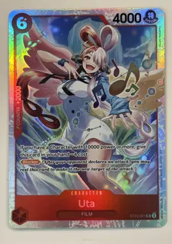 Uta ST23-001 SR ONE PIECE Tcg Card Game NM-M RED - Image 1