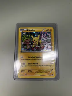 Pokemon Pikachu TCG XY95 Black Star Promo Holo Card Light Played! - Image 2