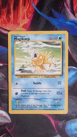 Pokemon TCG Magikarp Base Set 35/102 Regular Unlimited Uncommon - Image 1