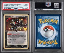 Pokemon Celebrations Greninja Gold Star ETB Black Star Promo SWSH144 PSA 8 NM - Image 5