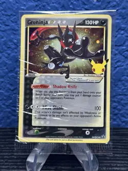 Pokemon TCG Greninja Gold Star SWSH144 Celebrations Black Star SEALED PROMO NM - Image 1