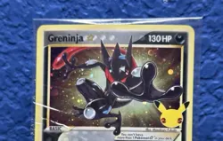 Pokemon TCG Greninja Gold Star SWSH144 Celebrations Black Star SEALED PROMO NM - Image 3