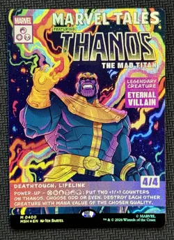 Thanos, The Mad Titan (Borderless) (0400) Comic Book MtG Foil NM - Image 1