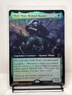 Mole Man, Moloid Master (Foil) [Ext. Art] Marvel Super Heroes 0415 Rare MTG - Image 1