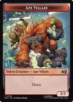 4x Copy/Ape Villain Token, MTG, Super Heroes Tokens, 4 pack, Magic - Image 1