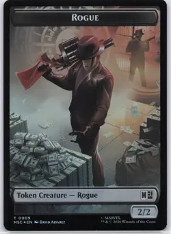 Copy Token (0001) // Rogue Token (0009) Foil Marvel Super Heroes MTG - Image 1