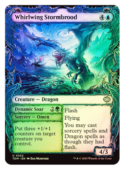 Whirlwing Stormbrood // Dynamic Soar - Foil - Showcase Tarkir: Dragonstorm MTG - Image 1