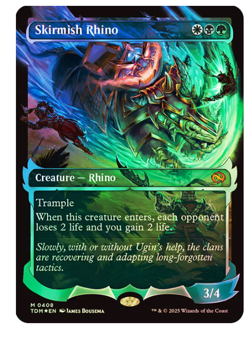 Skirmish Rhino - Foil - Showcase Tarkir: Dragonstorm MTG - Image 1