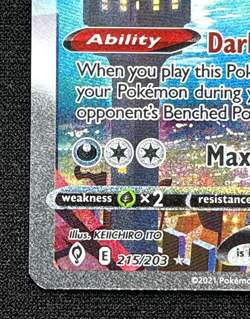 Pokemon Umbreon VMAX 215/203 2021 Alternate Art Secret Potential PSA BGS 10 EN - Image 5