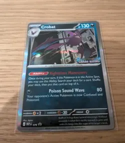 Crobat Black Star Promo MEP 076 Chaos Rising Stamped Prerelease Pokemon NM - Image 1