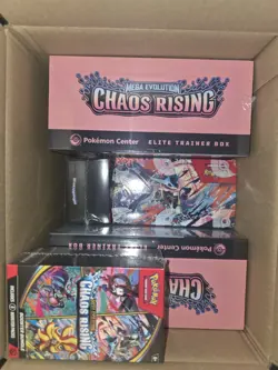 Chaos Rising Pokemon Center Bundle 1x Booster Box, 2x Bundles, 2x PC ETB - Image 1