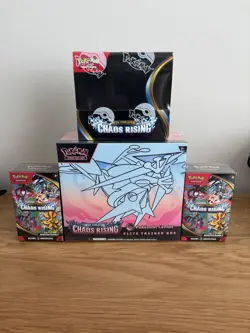 Pokemon Chaos Rising Pokemon Center Bundle 1x Booster Box, 2x Bundles, 1x PC ETB - Image 1