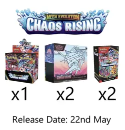 PRESALE Chaos Rising Pokemon Center Bundle 1x Booster Box, 2x Bundles, 2x PC ETB - Image 1