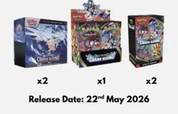 PRESALE Chaos Rising Pokemon Center Bundle 1x Booster Box, 2x Bundles, 2x PC ETB - Image 1