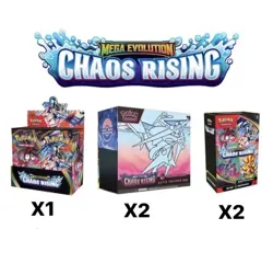 PRESALE Chaos Rising Pokemon Center Bundle 1x Booster Box, 2x Bundles, 2x PC ETB - Image 1
