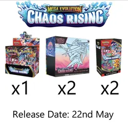 PRESALE Chaos Rising Pokemon Center Bundle 1x Booster Box, 2x Bundles, 2x PC ETB - Image 1