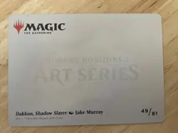 MTG Dakkon, Shadow Slayer Art Card (Gold-Stamped Signature) MH2 #49/81 NM/M - Image 2