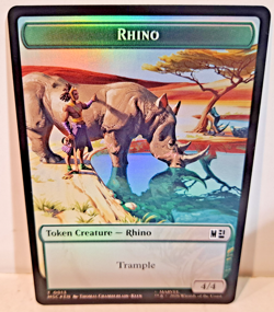 Rhino/Bird Token Card Marvel Magic the Gathering MTG Foil NM - Image 1