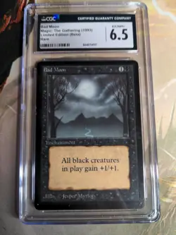 CGC 6.5 Bad Moon BETA MTG - BGS 8.5 EX-NM+ Magic the Gathering - Image 1